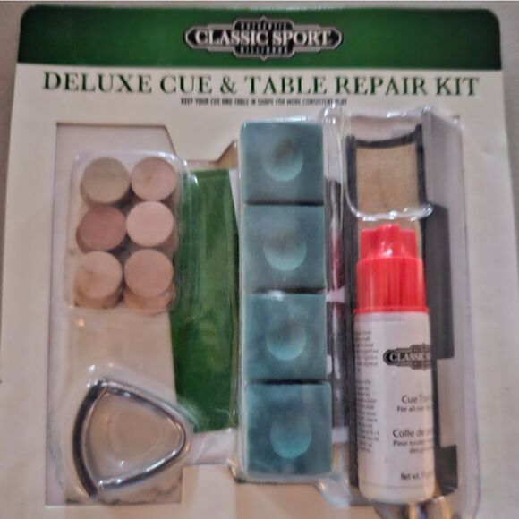 Authentic Classic Sport Billards Deluxe Cue & table repair kit set of (2) NWOT - Picture 1 of 3